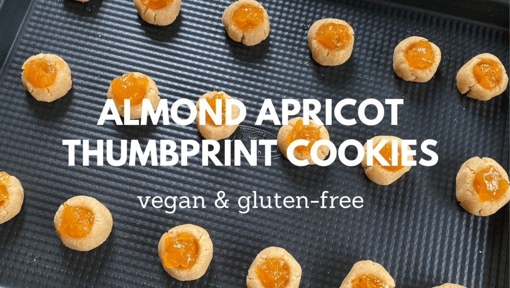 Vegan Gluten Free Almond Apricot Thumbprint Cookies